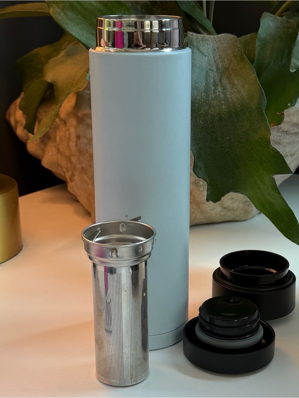 Teavana Loose Tea Stainless Steel Tumbler 16 oz Frost Blue - Picture 8 of 8